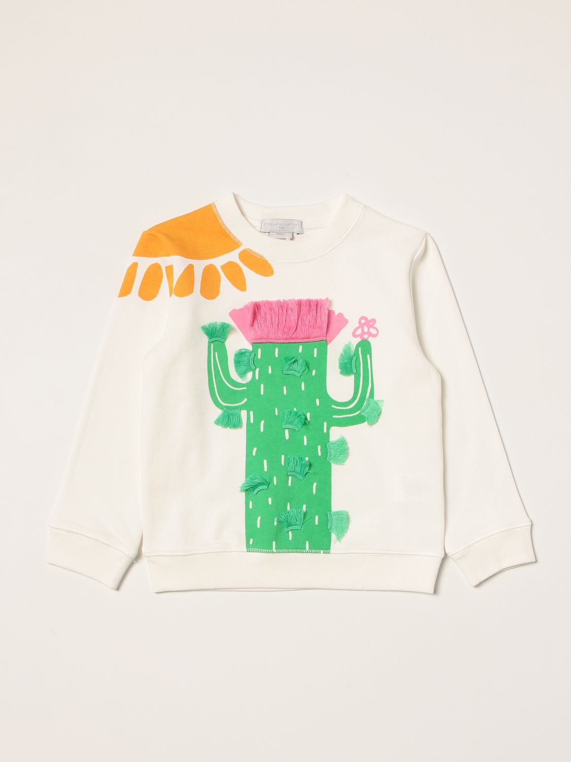 Jumper Stella Mccartney: Stella McCartney sweatshirt with cactus and sun print white 1