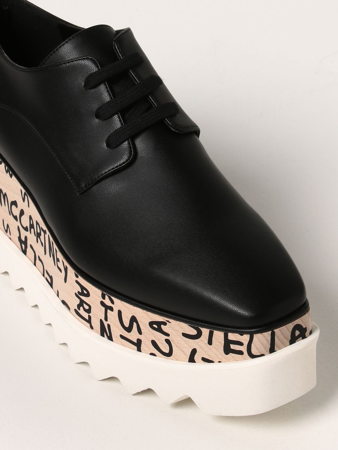 Sandalias de Stella McCartney de color Negro Mujer Zapatos de Tacones de Cuñas y zapatos de salón 
