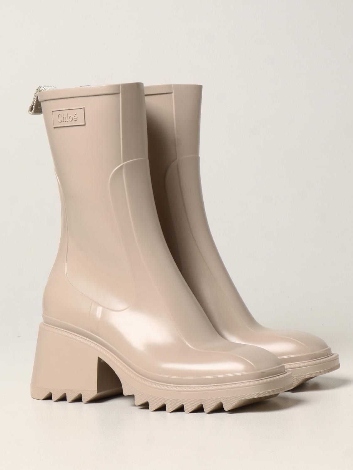 chloe boots beige