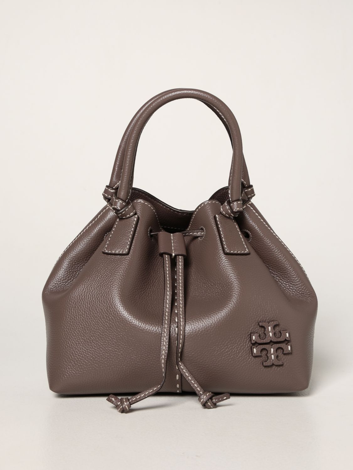 TORY BURCH: mini MCgraw satchel - Grey | Tory Burch tote bags 85119 online  on 