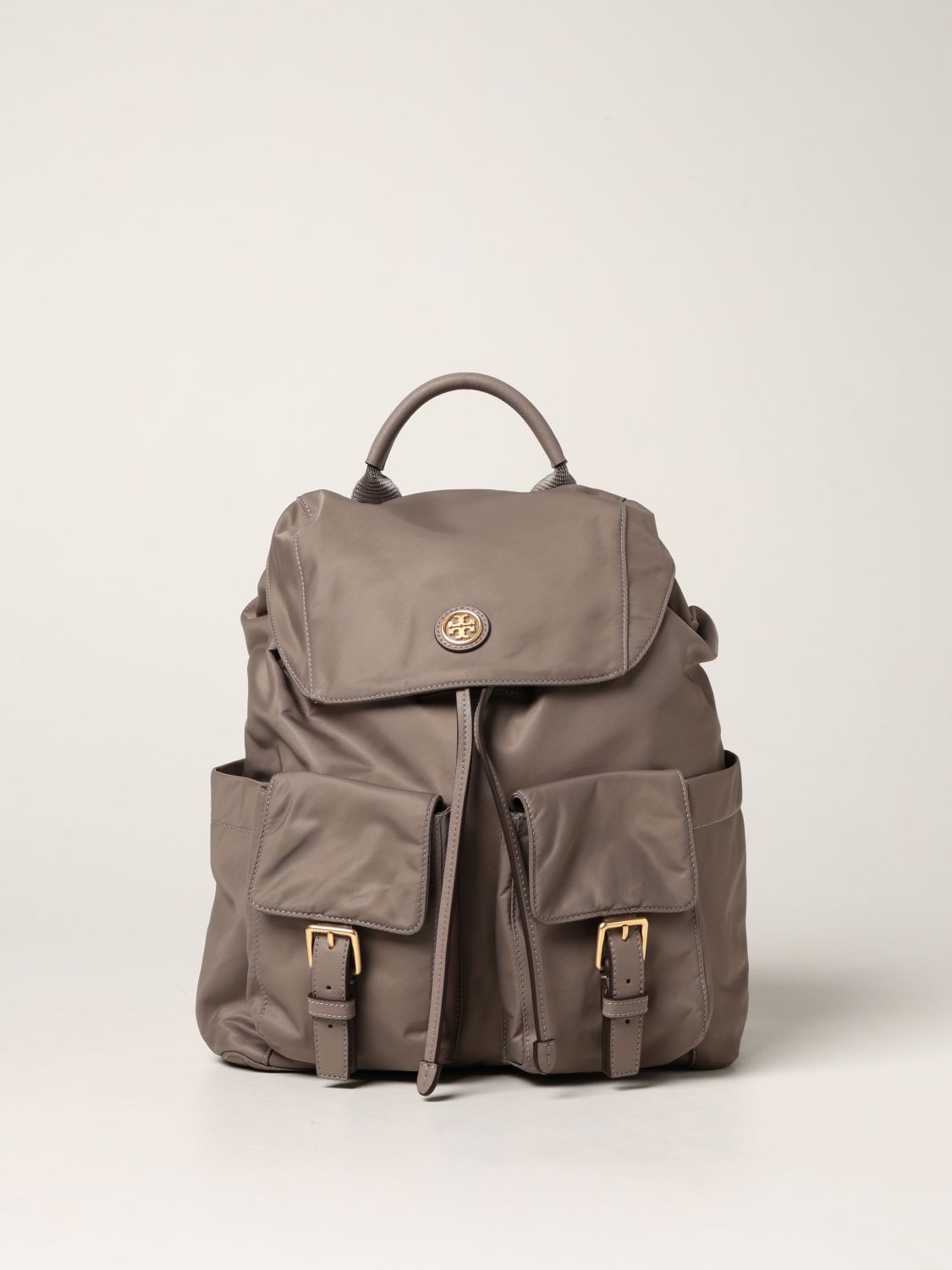 Tory Burch Leather Backpack in Gray