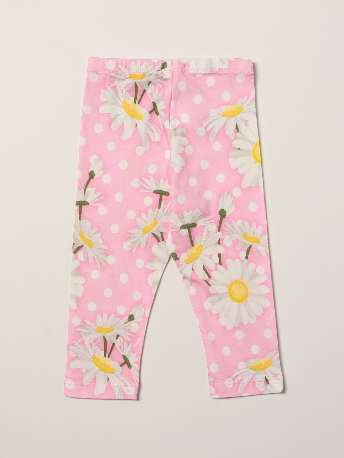 Pants Monnalisa: Monnalisa leggings with daisy pattern pink 2