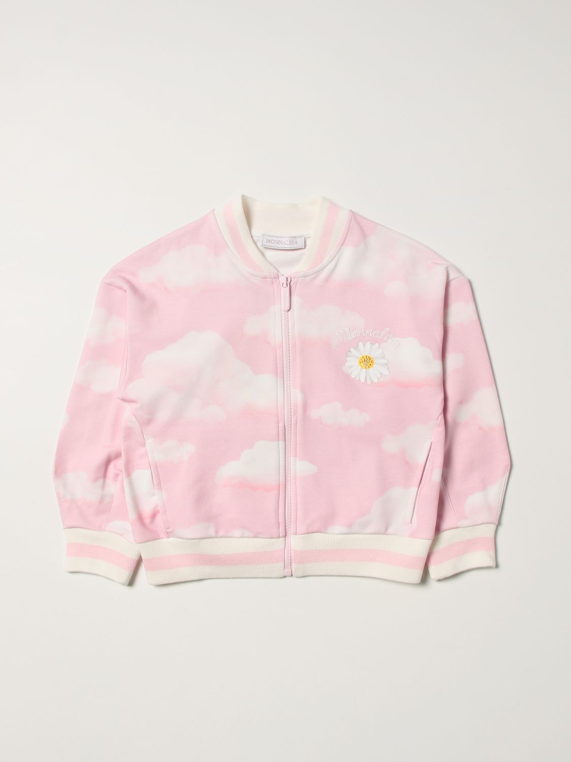 Jacket Monnalisa: Monnalisa bomber jacket with cartoon embroidery pink 1