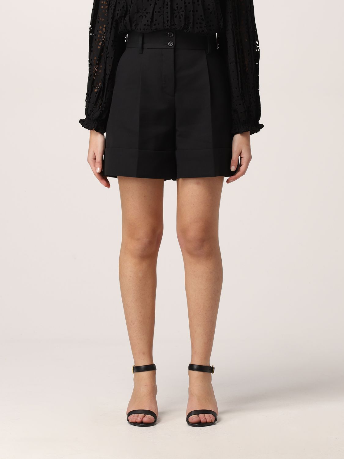 SEE BY CHLOÉ: shorts in cotton blend - Black | See By Chloé short ...