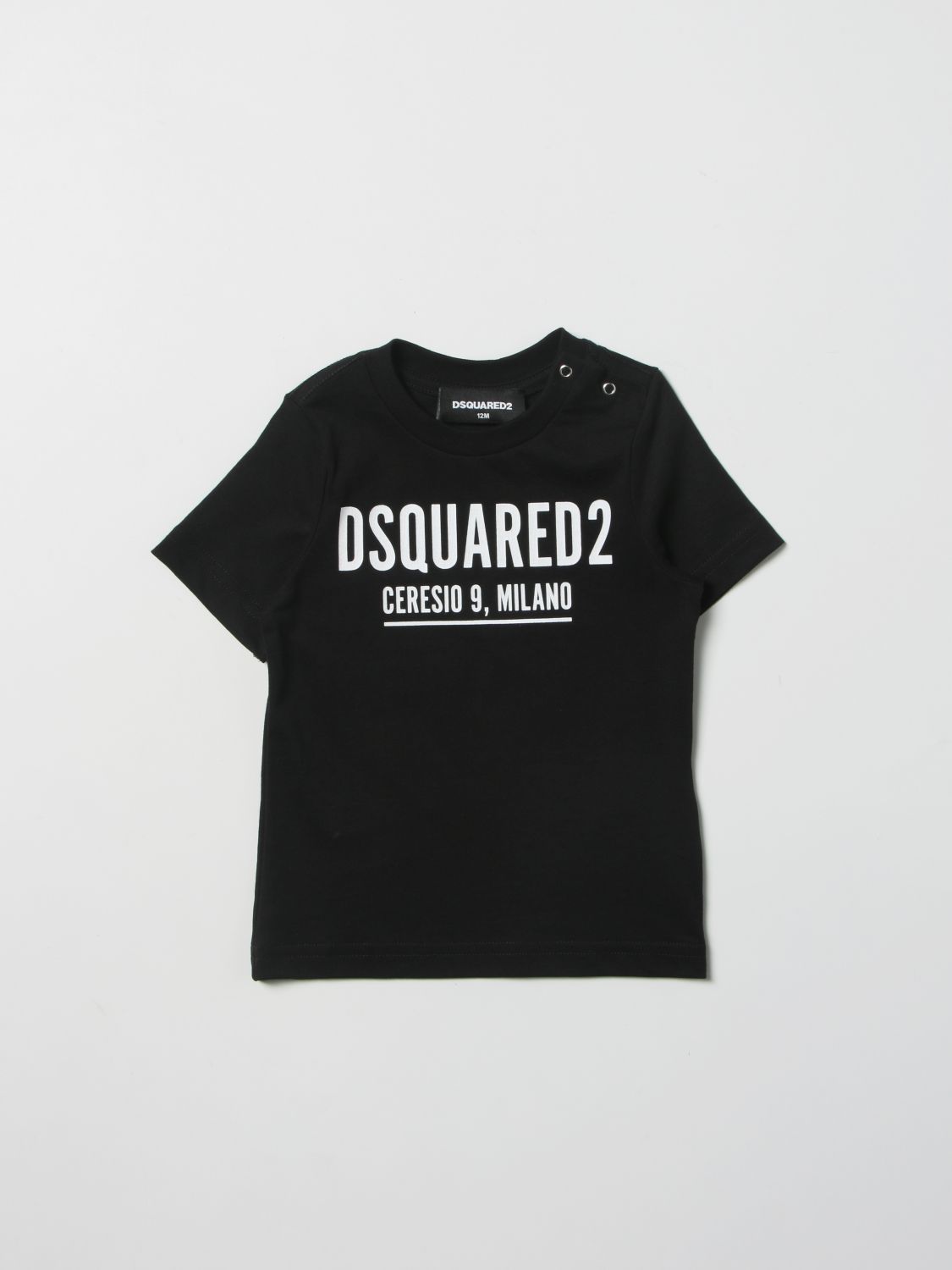 T-shirt Dsquared2 Junior: T-shirt Dsquared2 Junior in cotone con logo nero 1