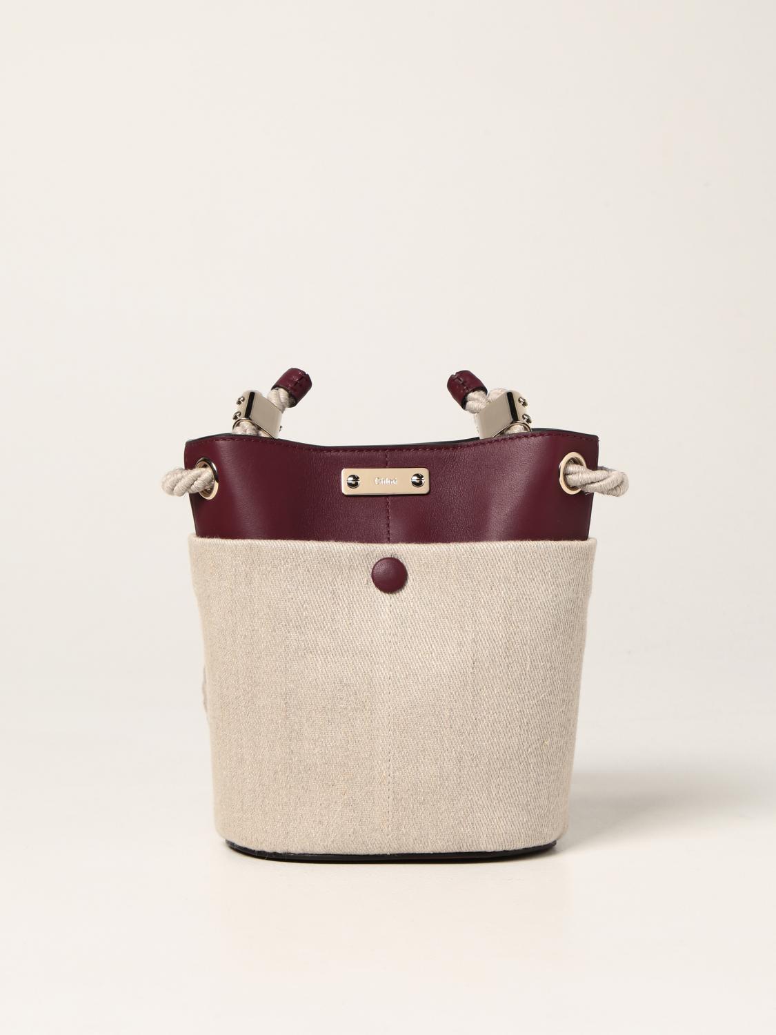 CHLOÉ: Bolso de mano mujer ChloÉ - Granate | Bandolera Chloé C22SS482G11  GIGLIO.COM