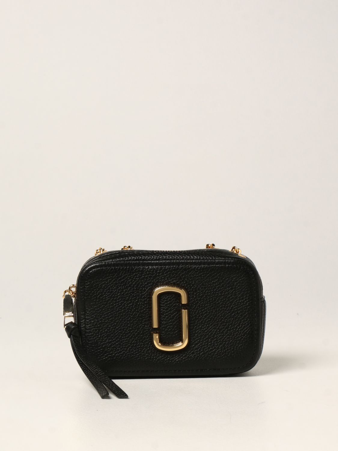 MARC JACOBS: The Glam Shot 17 leather bag - Black | Marc Jacobs ...
