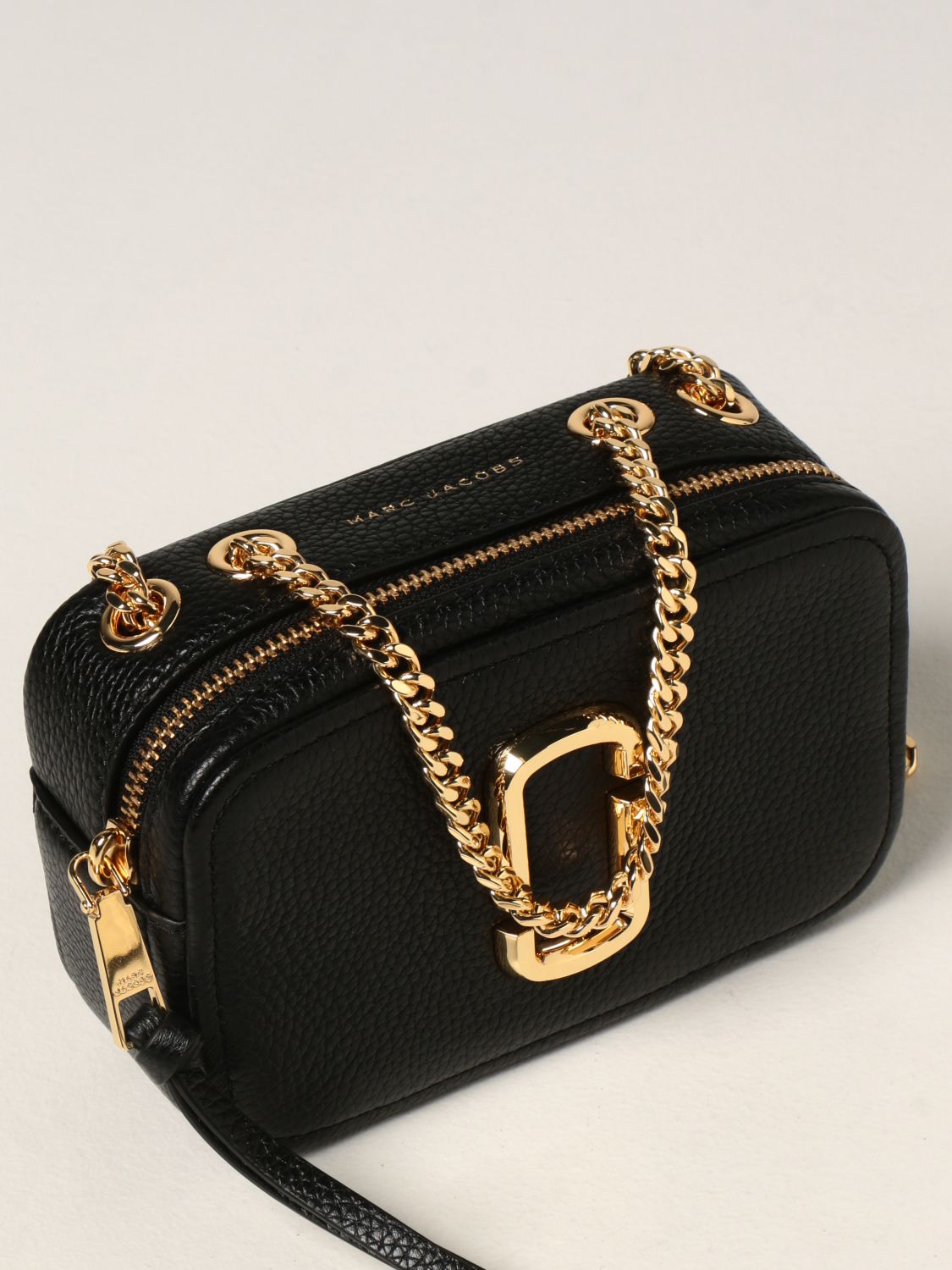Marc Jacobs The Softshot 17 Black Leather Cross-Body Bag