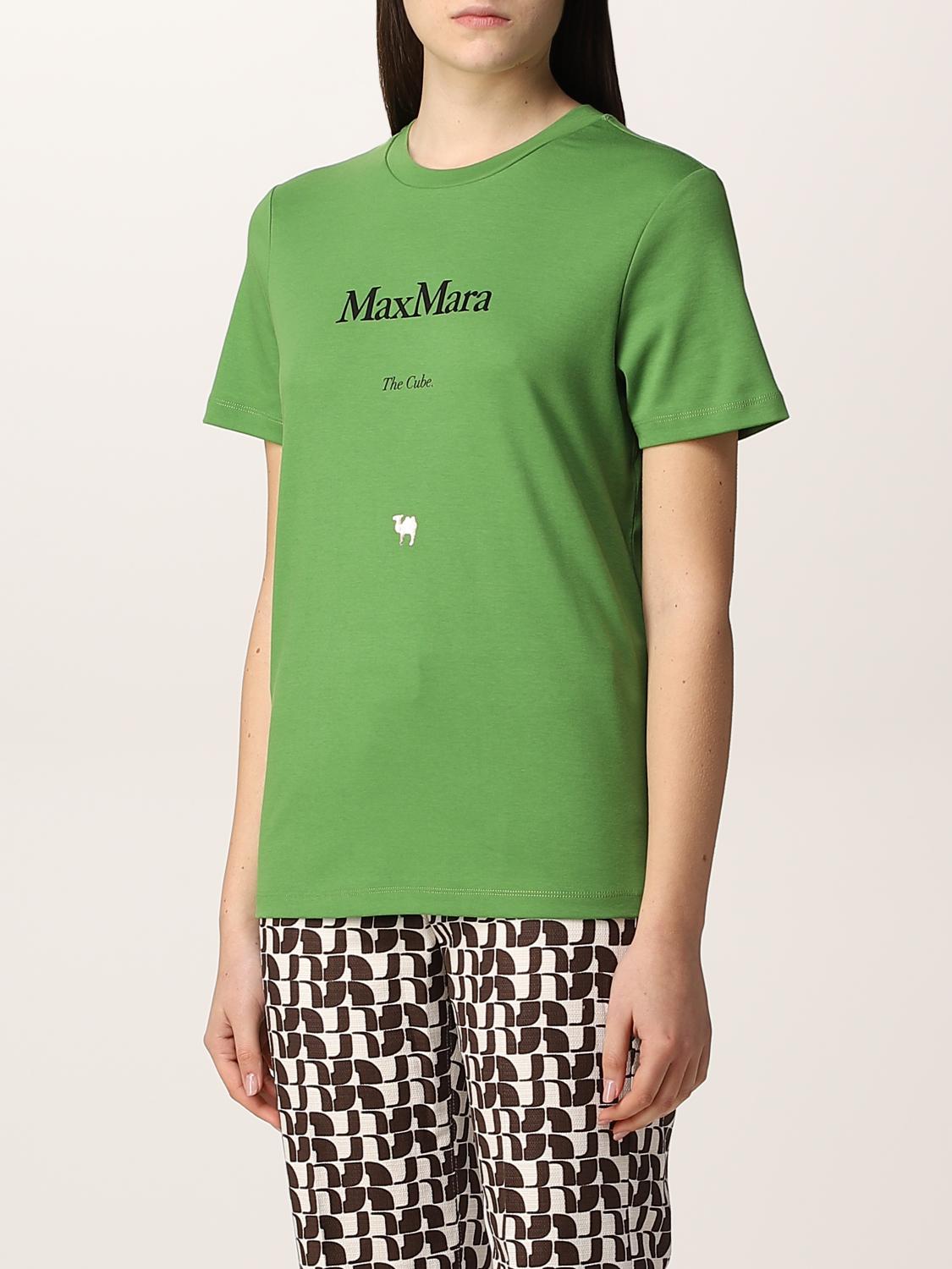 S Max Mara t-shirt in cotton with print - Green