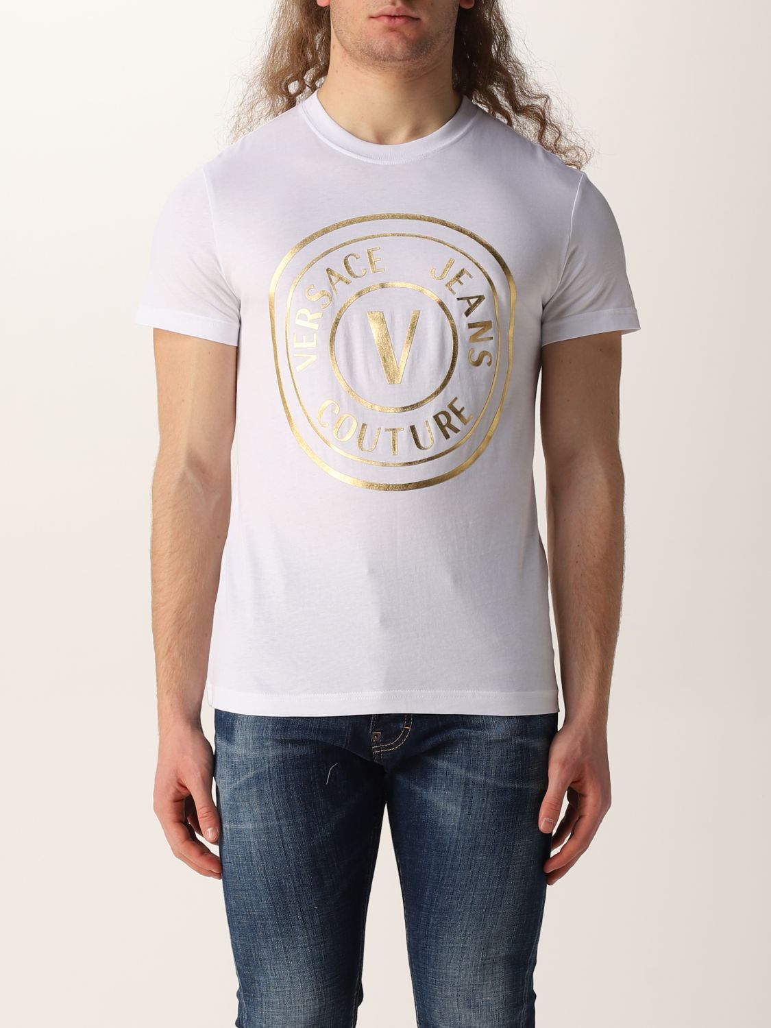 M NEW Men’s Versace Jeans Couture Black Foil Logo T Shirt Sizes S 