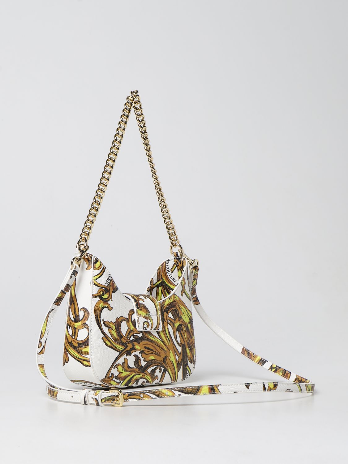 VERSACE JEANS COUTURE: bag with Baroque print - White | Versace Jeans ...