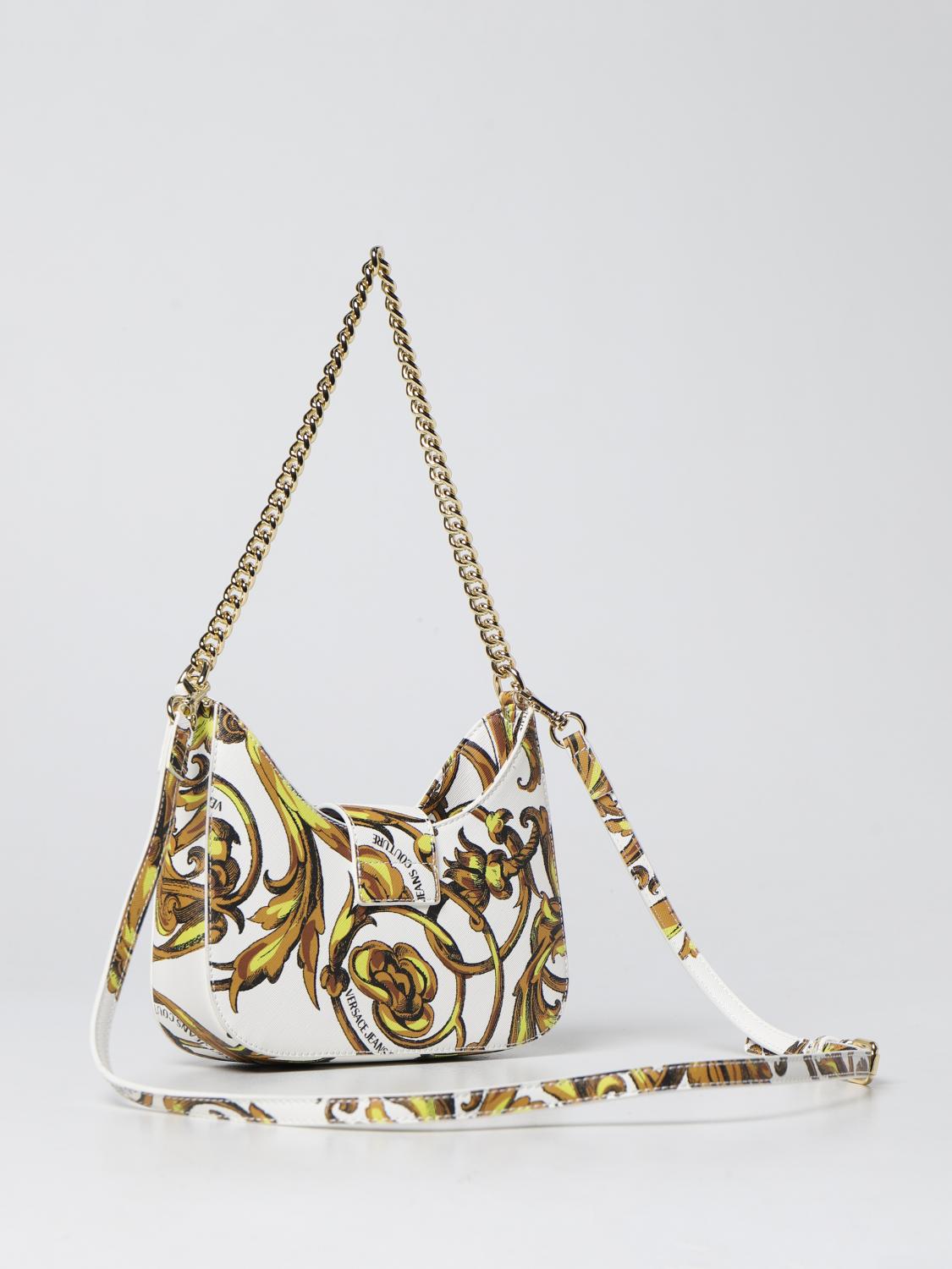 VERSACE JEANS COUTURE bag with Baroque print Gold Versace Jeans Couture shoulder bag