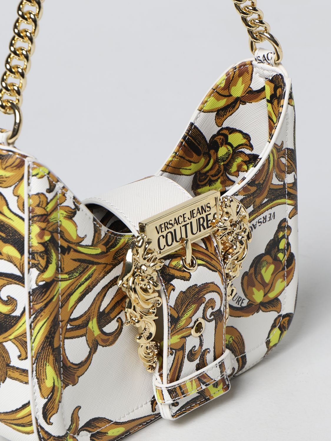 VERSACE JEANS COUTURE: bag with Baroque print - Gold | Versace Jeans ...