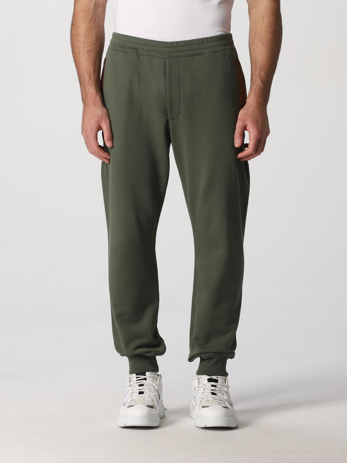 ALEXANDER MCQUEEN: Pantalone in cotone - Kaki | Pantalone Alexander Mcqueen  642664QSX75 GIGLIO.COM