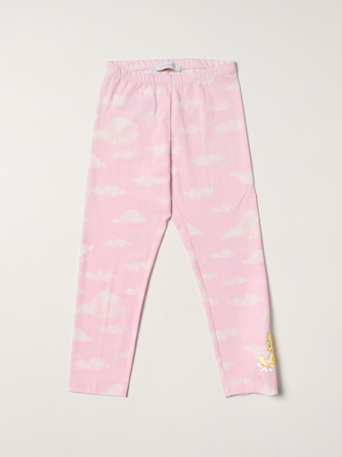Pants Monnalisa: Tweety Monnalisa cotton leggings pink 1