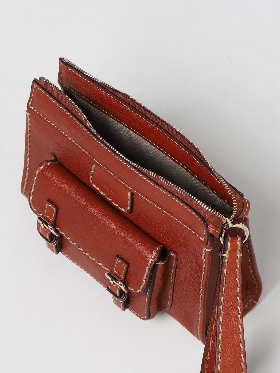 Roy Medium Clutch In Suede \u0026 Smooth Calfskin | Chloé CI