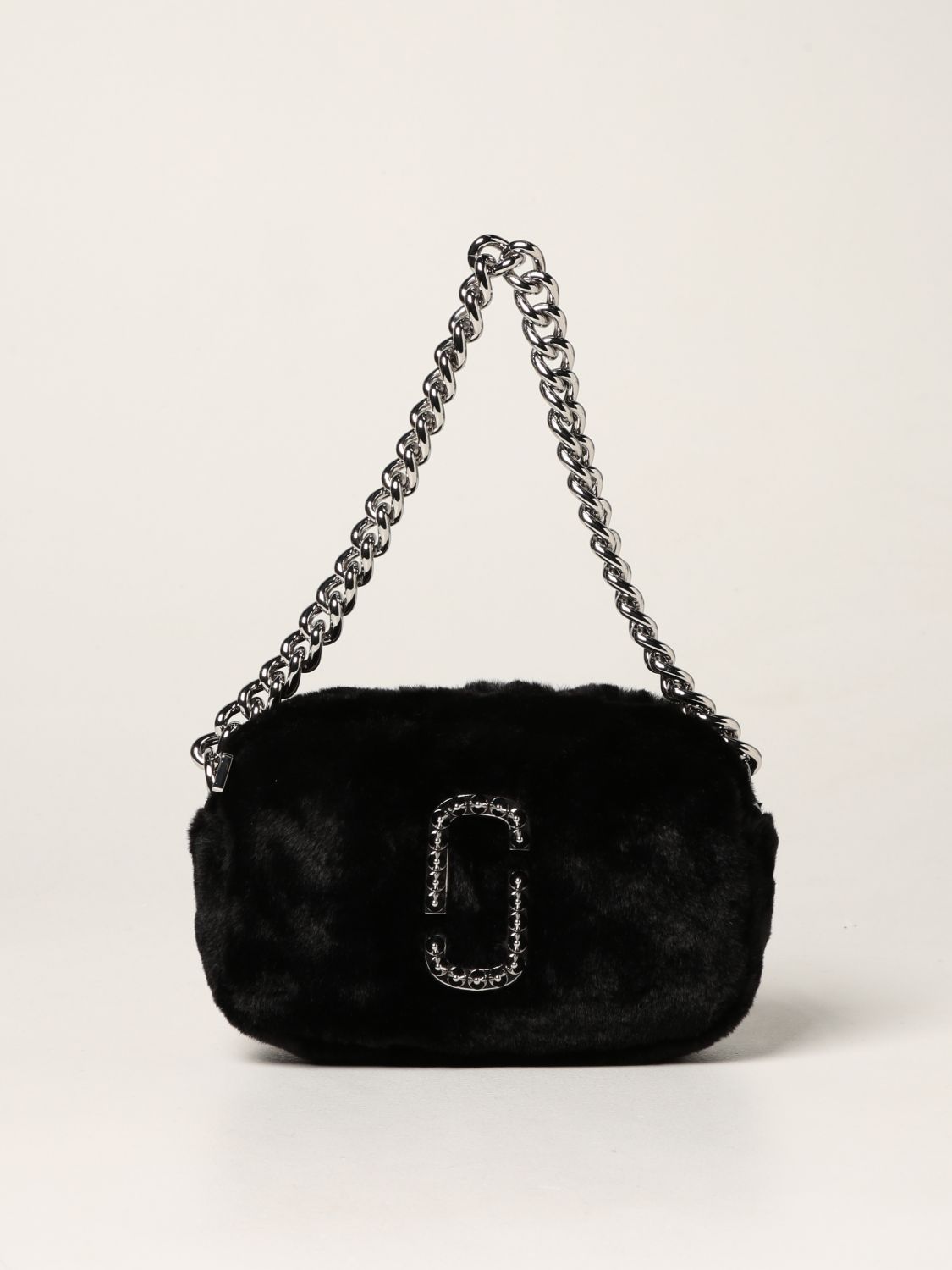 Marc Jacobs Black 'The Plush Snapshot' Shoulder Bag