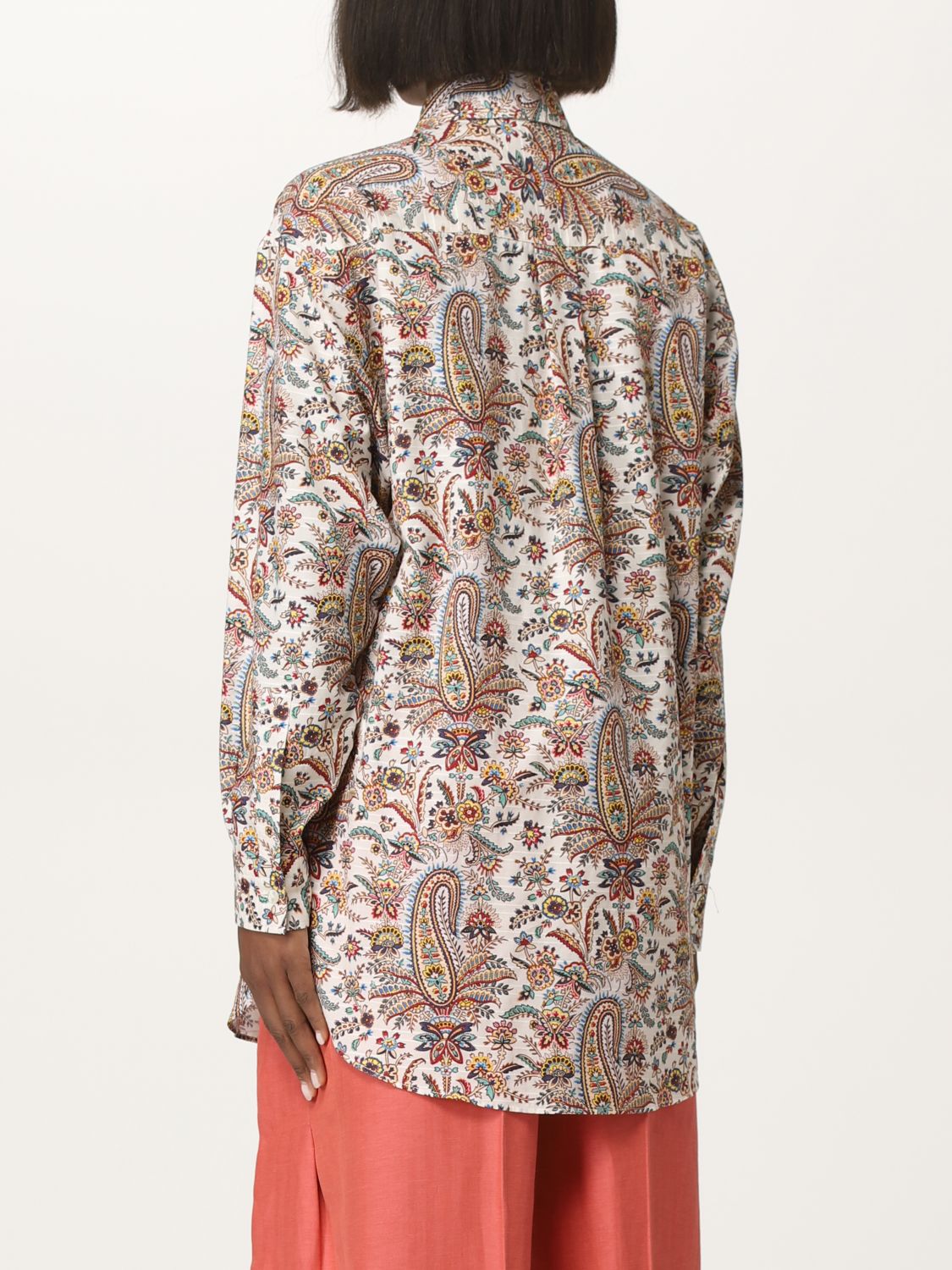 ETRO: Ge01 cotton shirt with paisley print - Multicolor | Etro 193854285 online on GIGLIO.COM