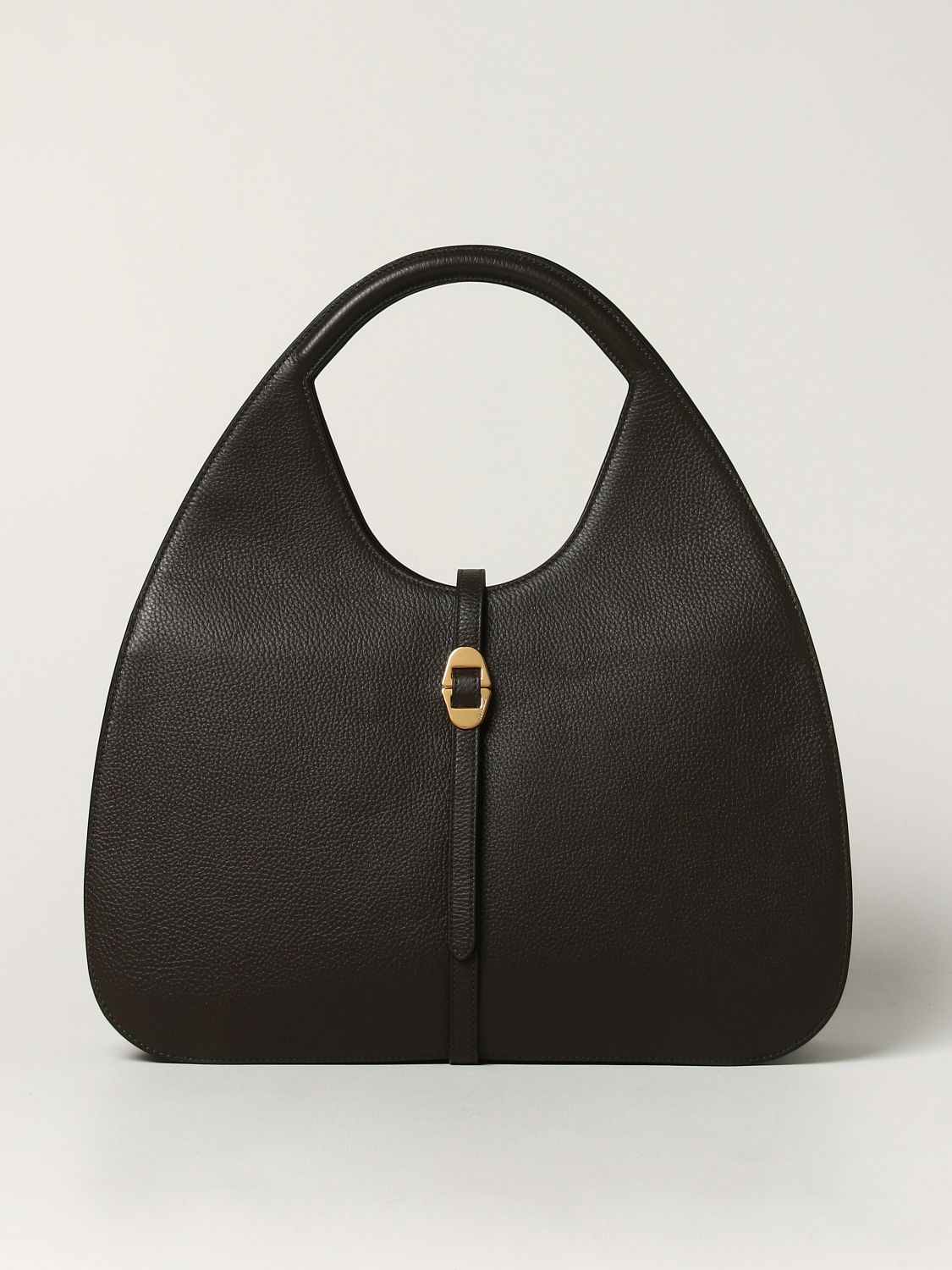 Coccinelle Cosima Bag In Grained Leather In Grey | ModeSens