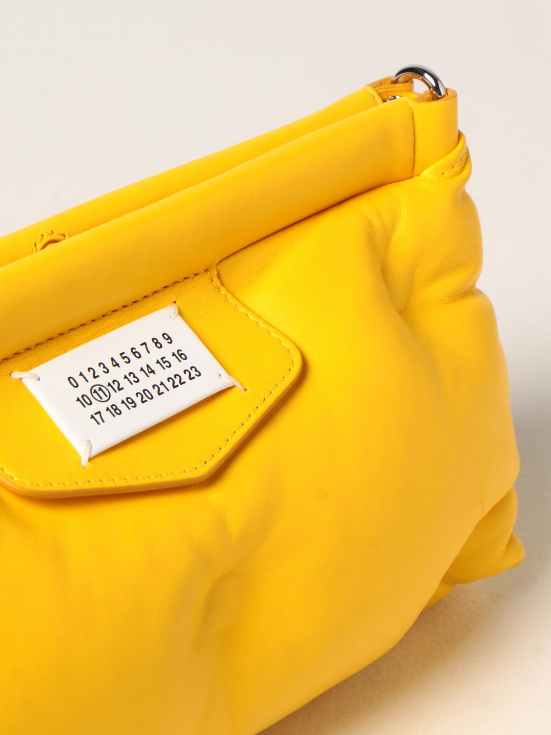 MAISON MARGIELA: Borsa Glam Slam padded in pelle - Giallo | Borse A  Tracolla Maison Margiela S56WF0160P4300 GIGLIO.COM