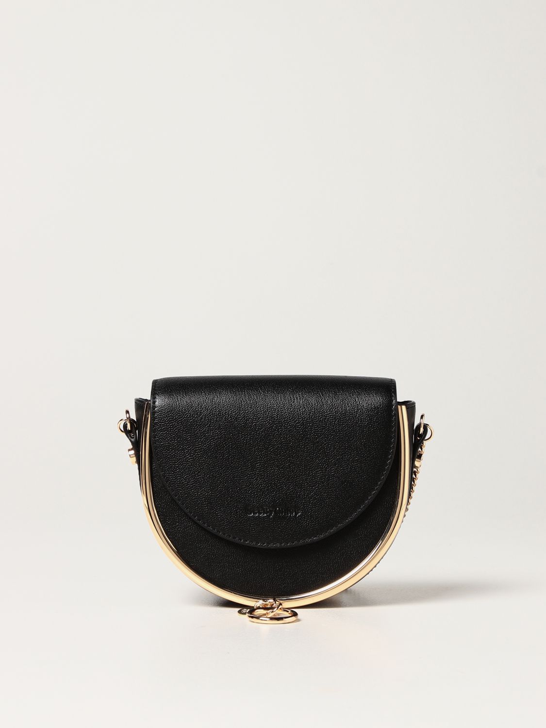 SEE BY CHLOÉ: Mara clutch in grained leather - Black | See By Chloé ...