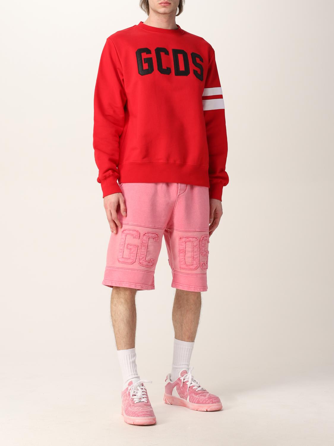 GCDS: Sudadera hombre - Rojo | Sudadera Gcds CC94M021003 GIGLIO.COM