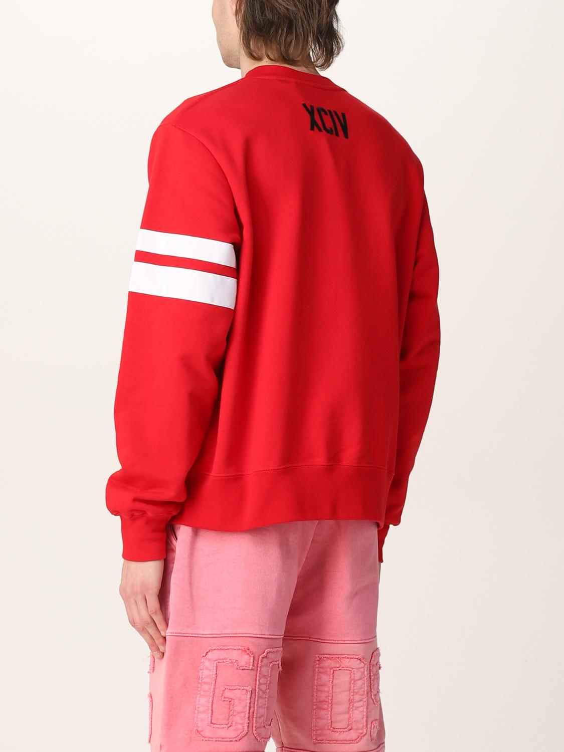 red cotton sweatshirt