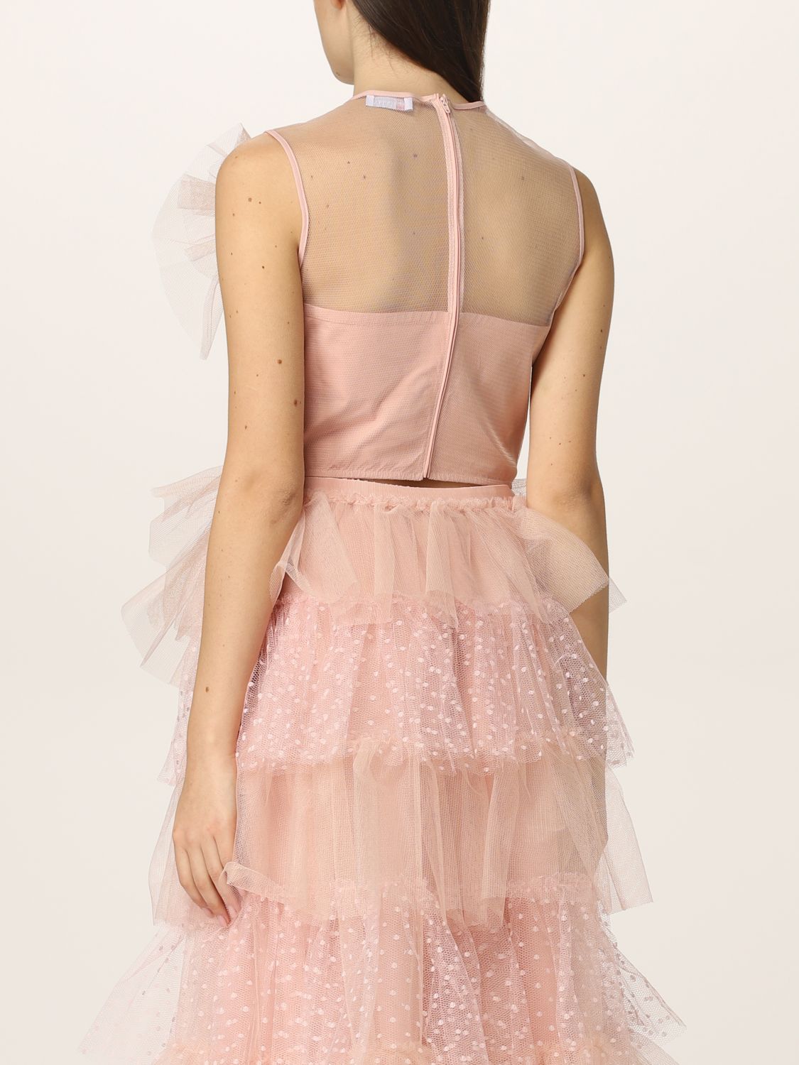 red valentino tulle top