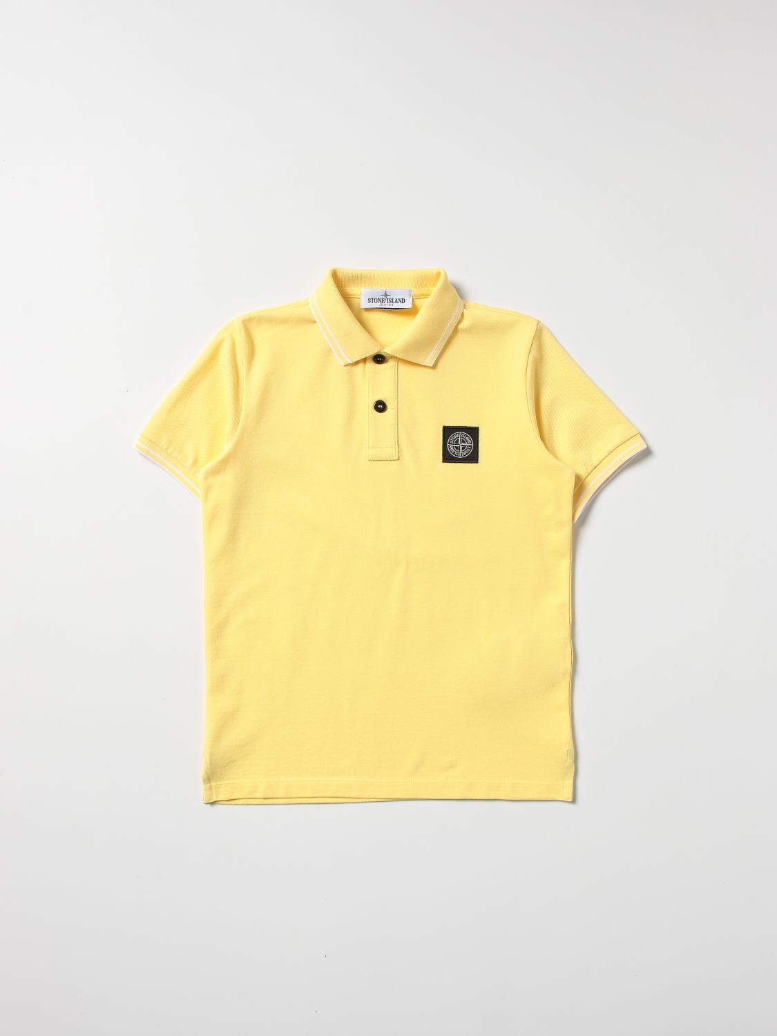Polo Shirt Stone Island Junior: Stone Island Junior polo shirt with logo yellow 1