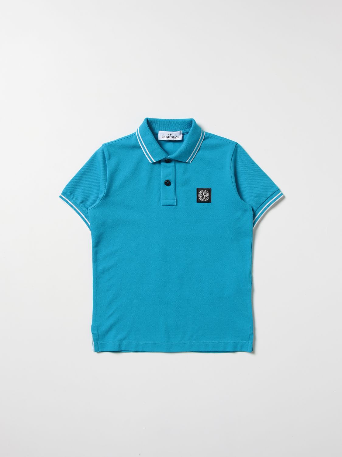 Polo Shirt Stone Island Junior: Stone Island Junior polo shirt with logo turquoise 1