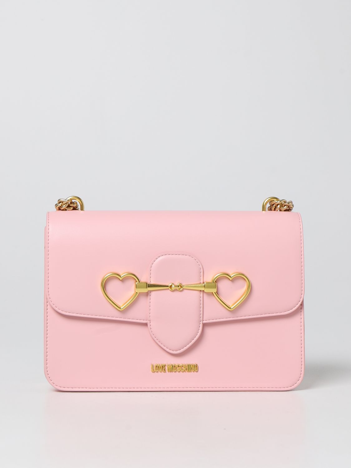 LOVE MOSCHINO: bag in synthetic leather - Pink | Love Moschino ...
