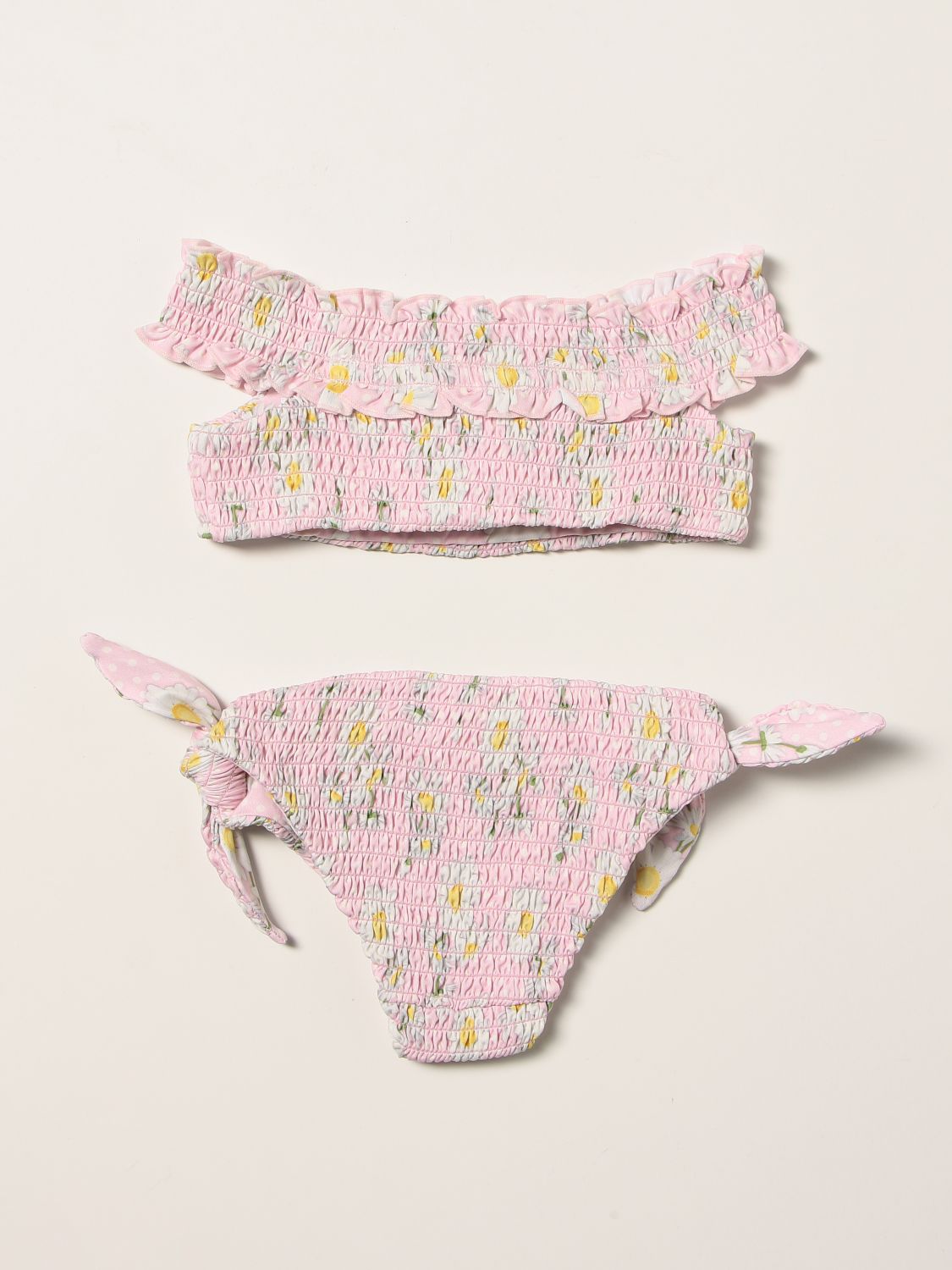 Swimsuit Monnalisa: Monnalisa floral patterned bikini set pink 2