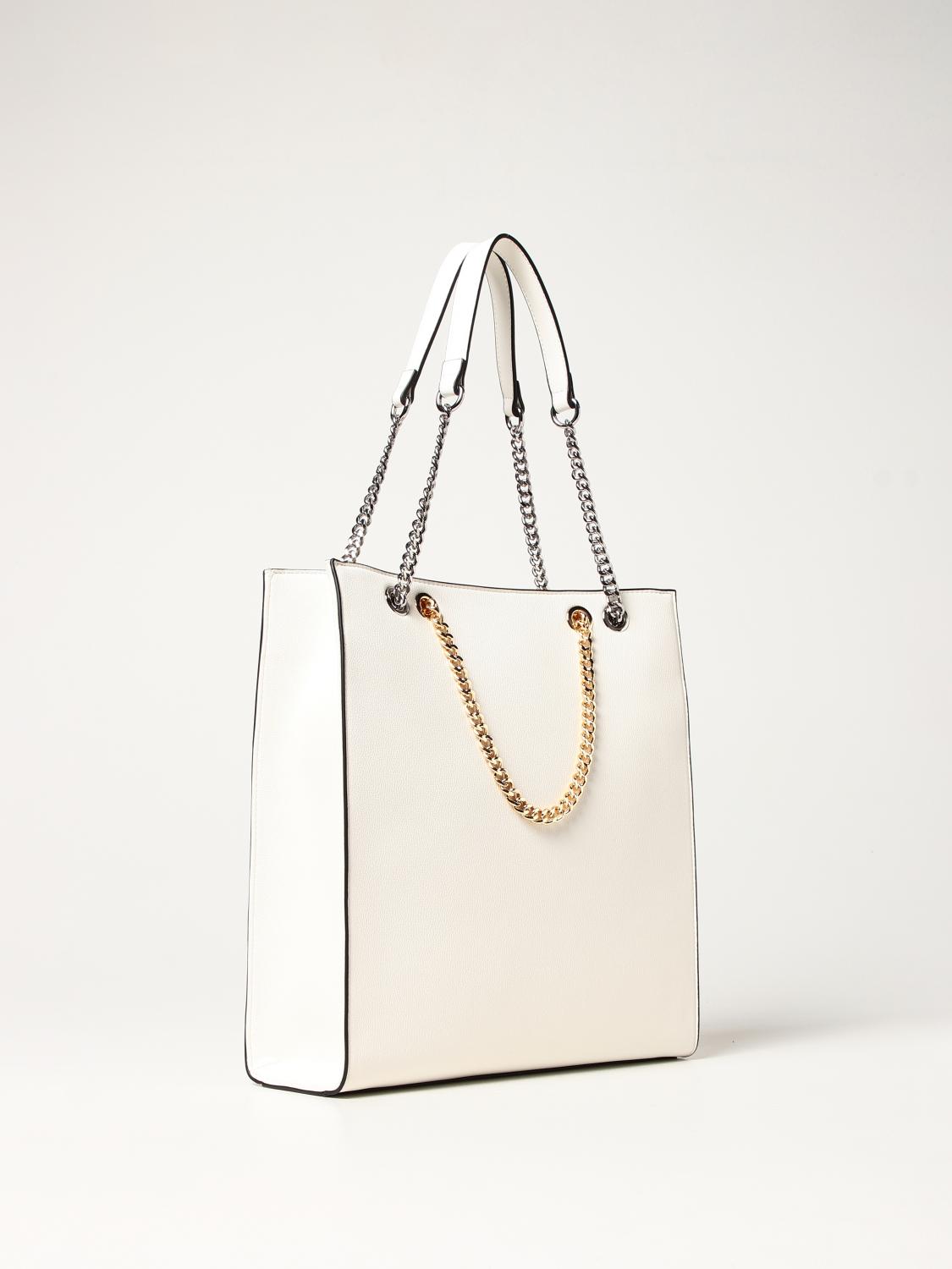 Bolso Valentino de Hombro Blanco y Marrón Para Mujer