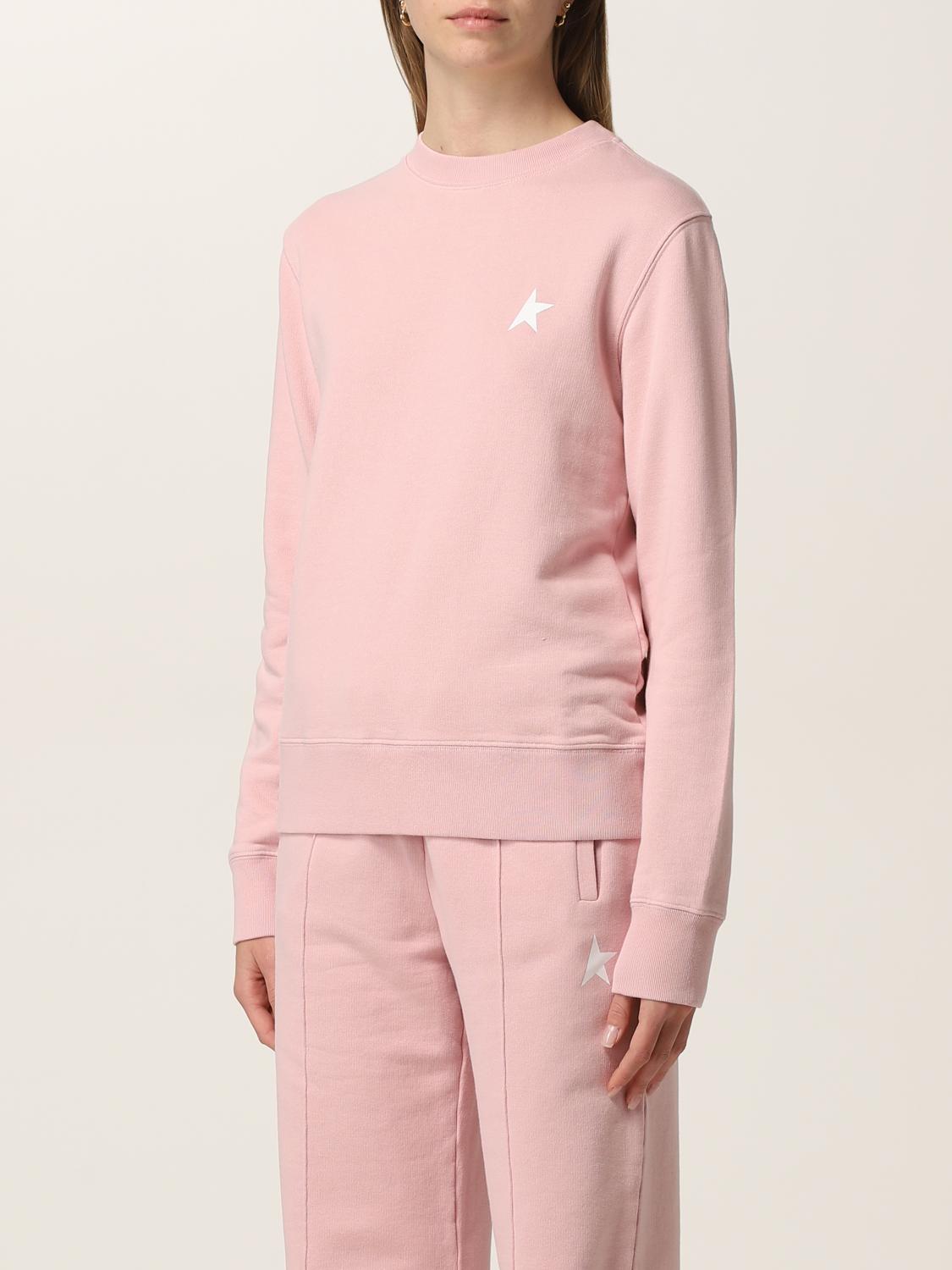 GOLDEN GOOSE: cotton sweatshirt - Pink | Golden Goose sweatshirt  GWP00869P00052525632 online at GIGLIO.COM