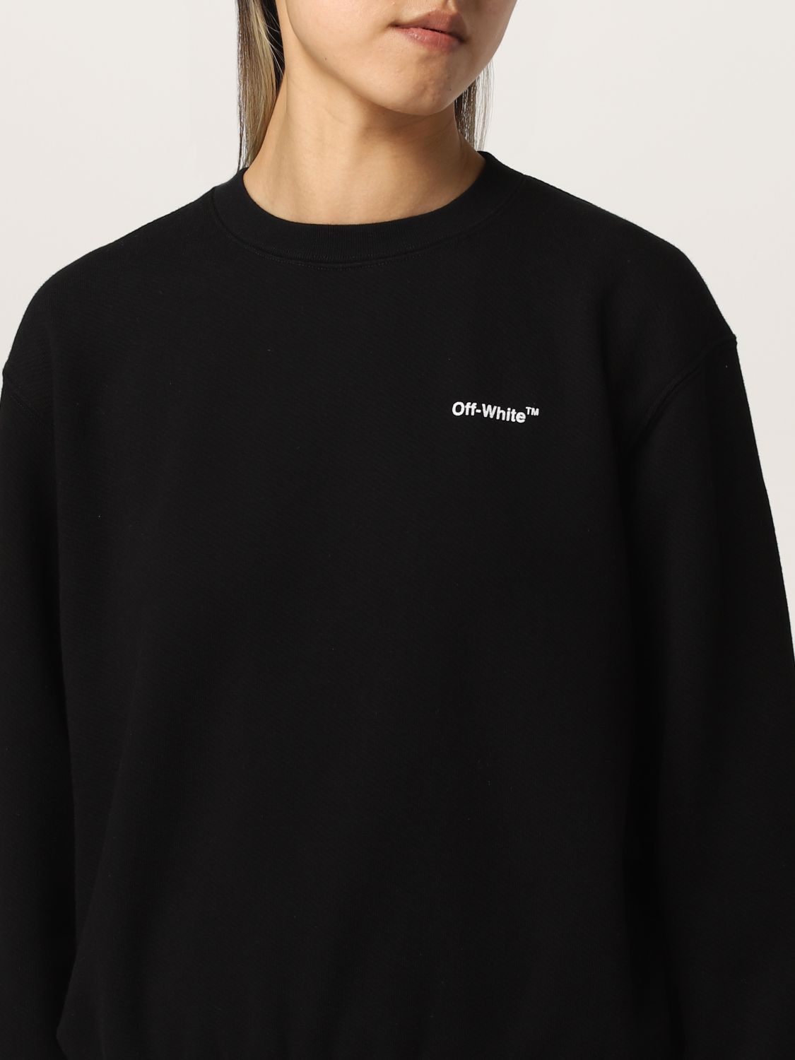 off white crewneck black