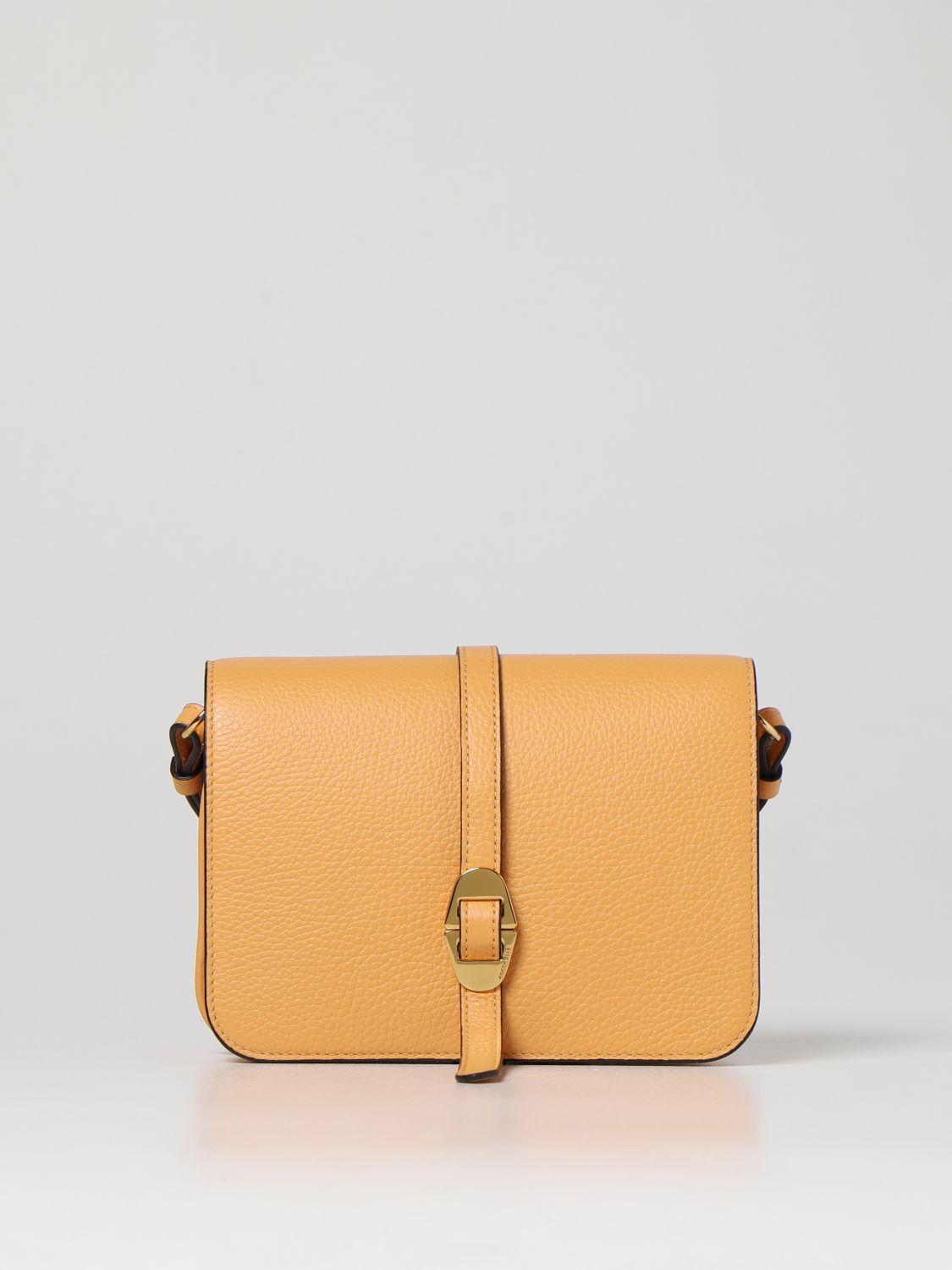 COCCINELLE: bag in textured leather - Apricot | Coccinelle crossbody ...