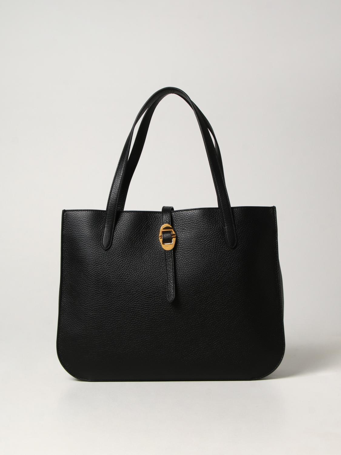 Coccinelle Cosima Bag In Textured Leather In Black ModeSens