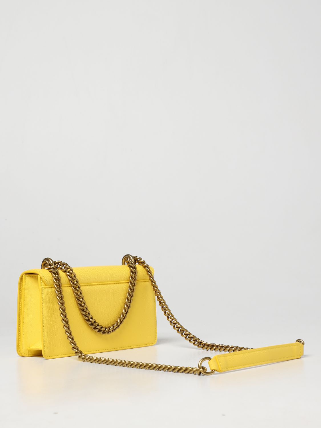 VERSACE JEANS COUTURE: bag in synthetic saffiano leather - Yellow ...