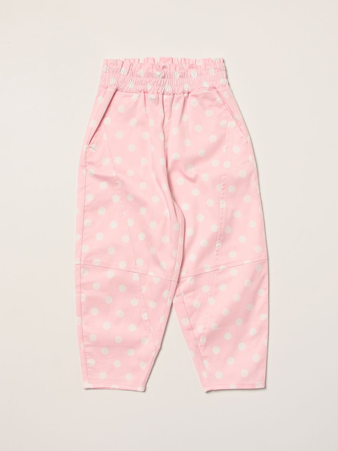 Pants Monnalisa: Monnalisa pants with polka dots pink 1