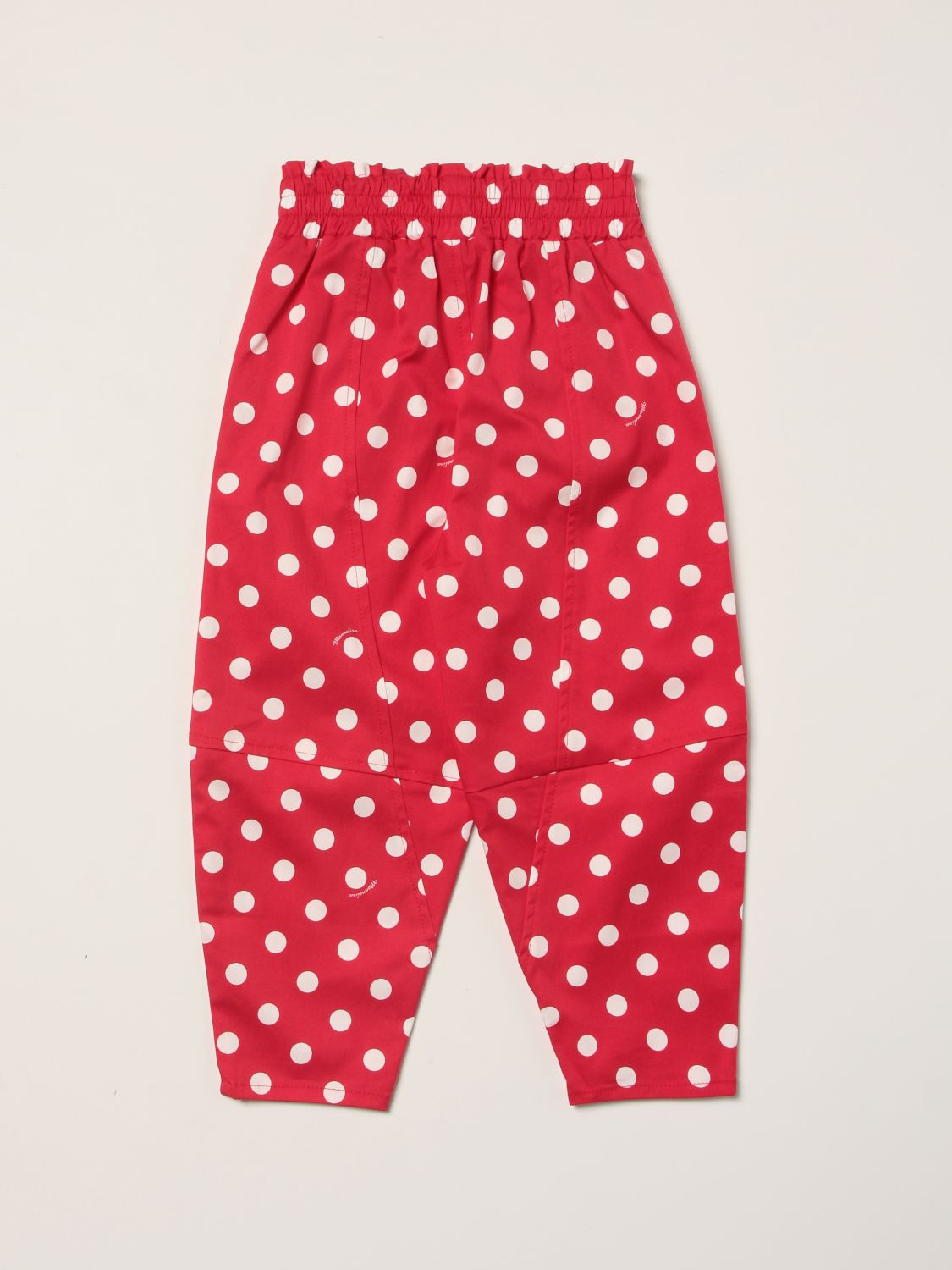 Trousers Monnalisa: Monnalisa trousers with polka dots red 2