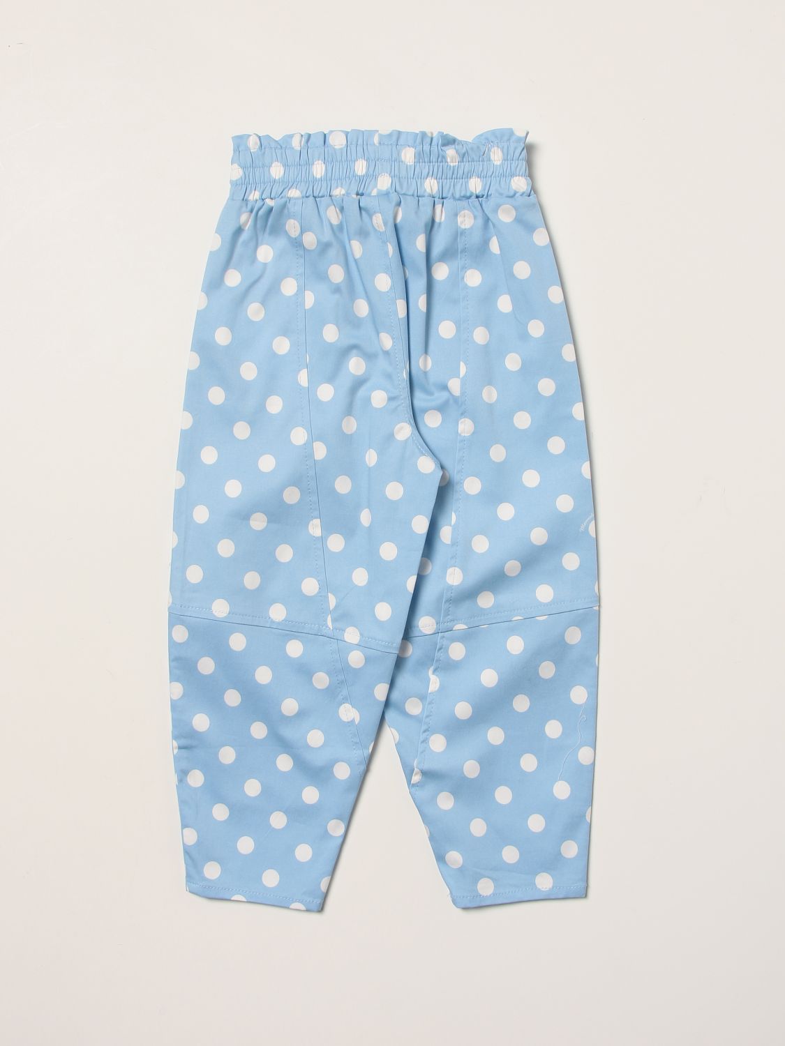 Pants Monnalisa: Monnalisa pants with polka dots sky blue 2