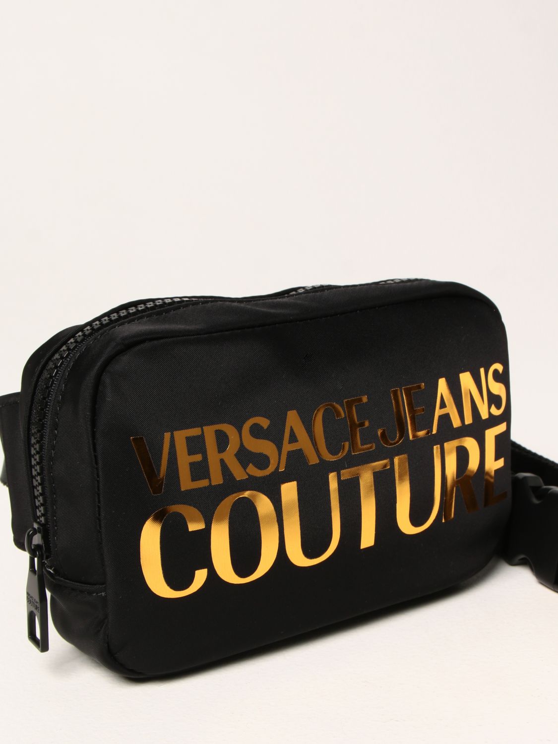 Marsupio Versace Jeans Couture: Marsupio Versace Jeans Couture in nylon con logo nero 3