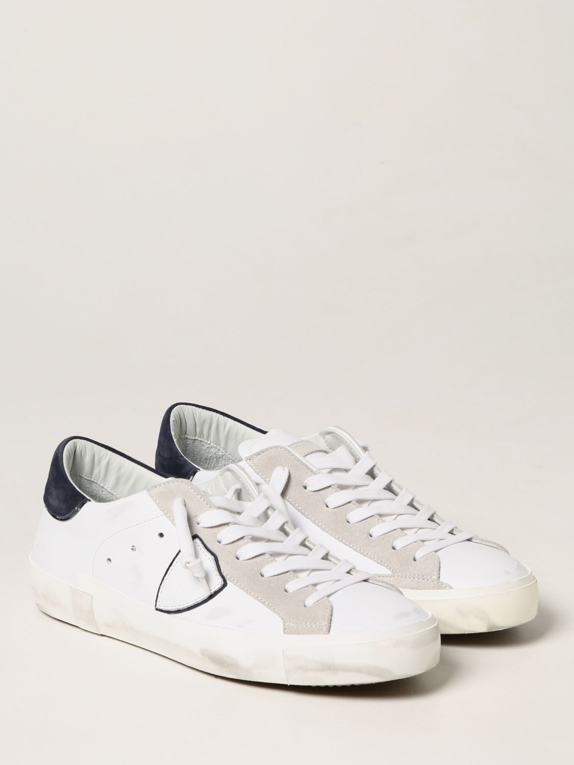 Baskets Philippe Model: Baskets homme Philippe Model blanc 2