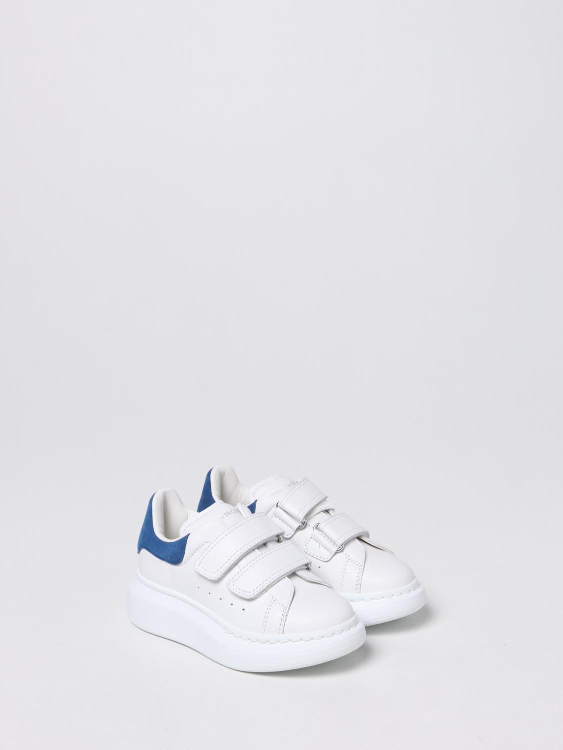 ALEXANDER MCQUEEN: Sneakers in pelle - Bianco 2 | Scarpe Alexander Mcqueen  687070WHX12 GIGLIO.COM