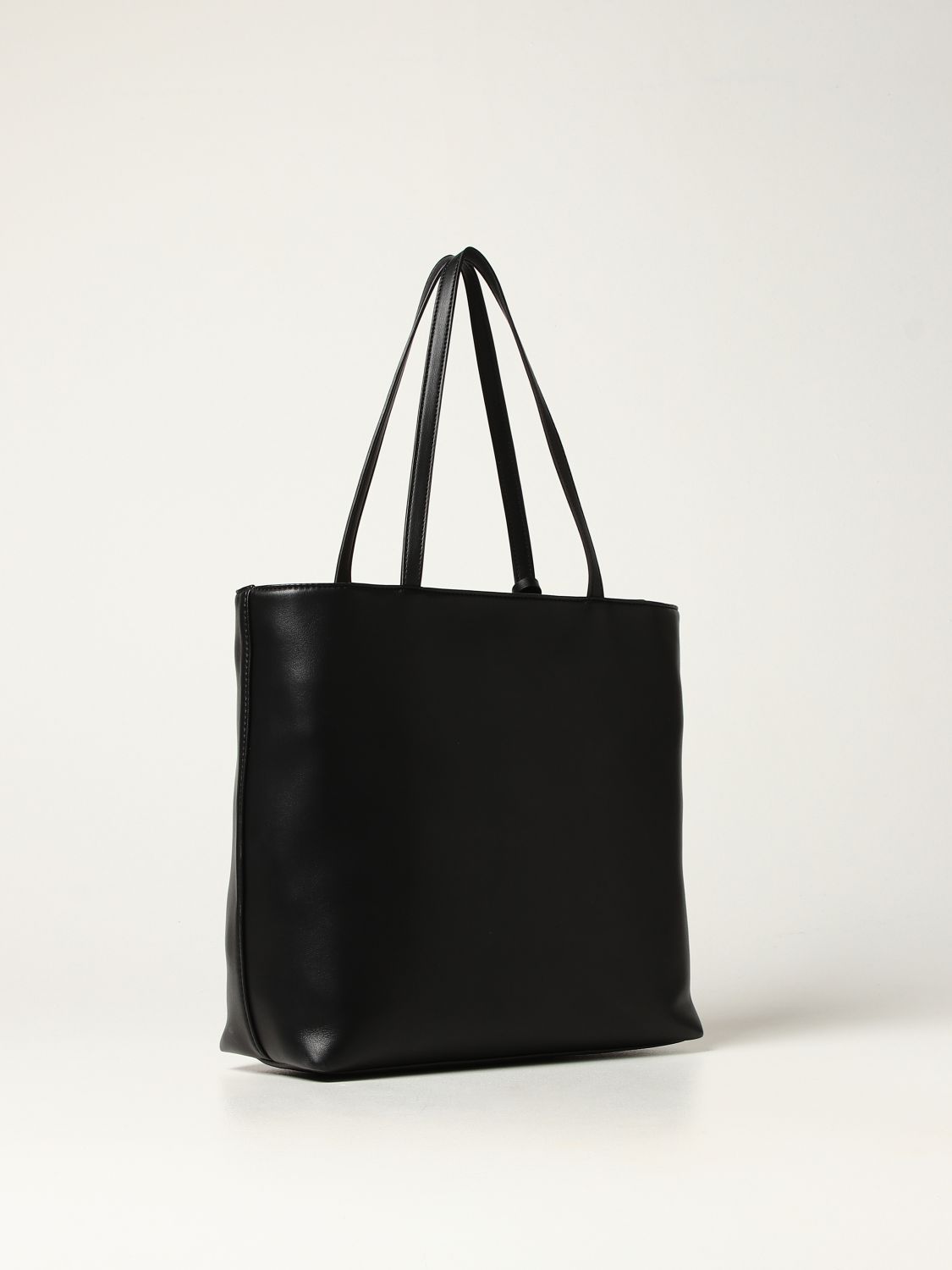 LIU JO: tote bag in synthetic leather - Black | Liu Jo tote bags ...