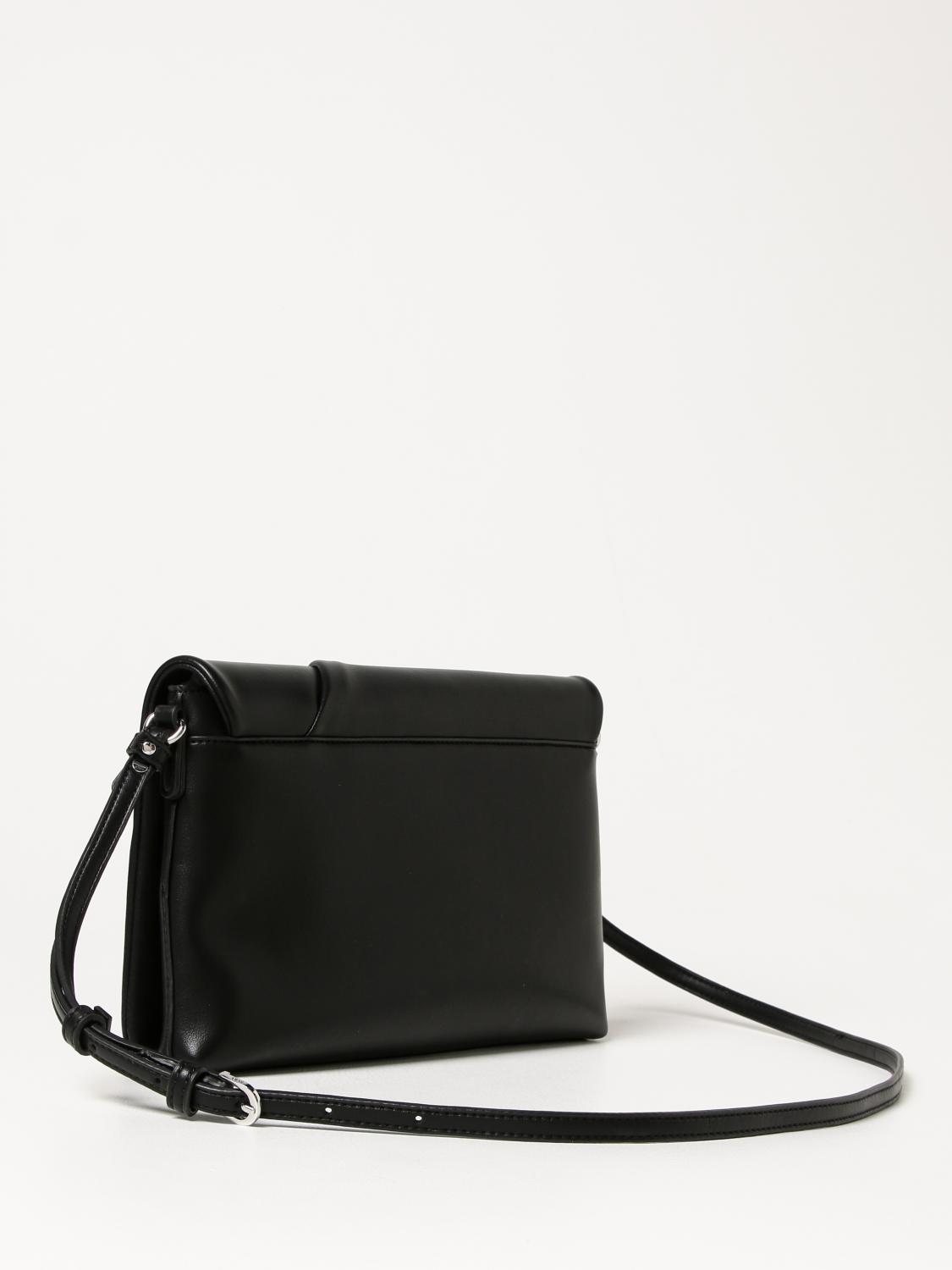 LIU JO Bag In Synthetic Leather Black Liu Jo Crossbody Bags liu-jo-bag-in-synthetic-leather-black-liu-jo-crossbody-bags