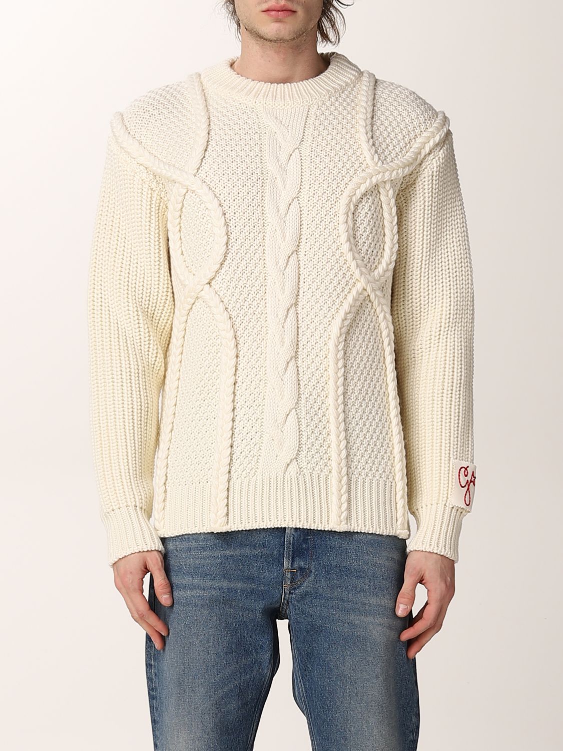 GOLDEN GOOSE: virgin wool sweater - White | Golden Goose sweater ...