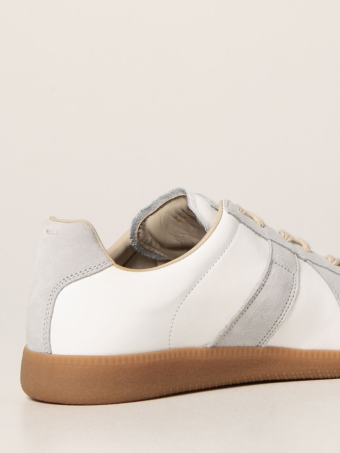 MARGIELA: Replica suede and leather sneakers White | Maison sneakers S57WS0236P1895 online GIGLIO.COM