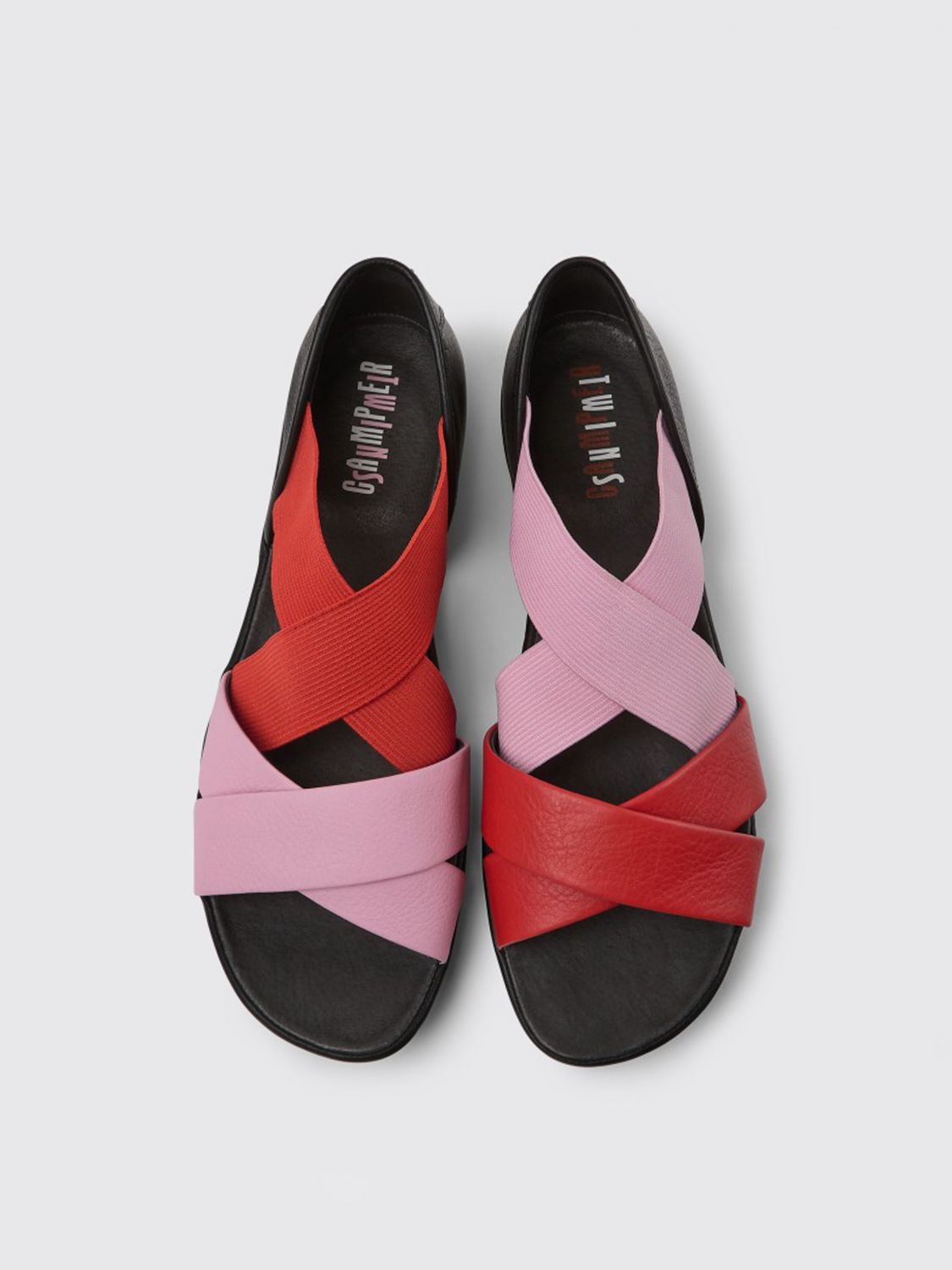 Burma lejr Odysseus Camper Outlet: Twins leather sandals - Multicolor | Camper flat sandals  K201367-003 TWINS online at GIGLIO.COM