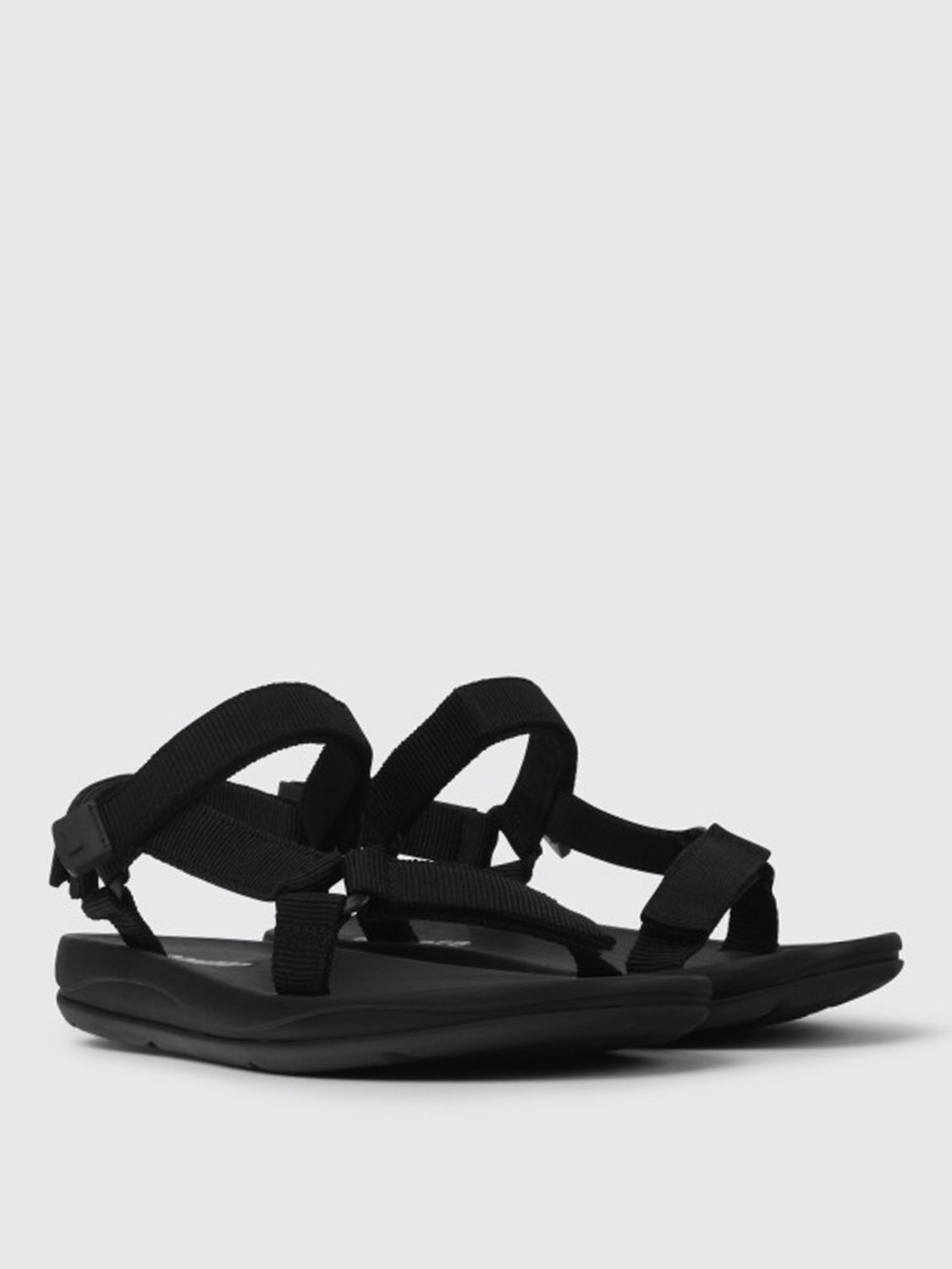 CAMPER: Match sandals in recycled PET - Black | Camper flat sandals ...